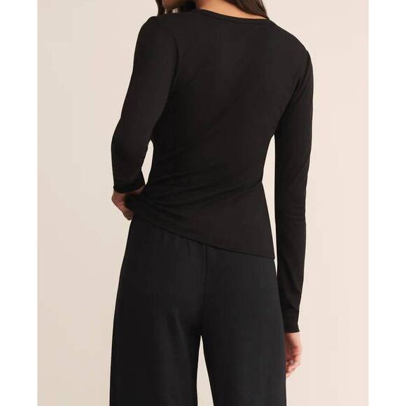 NEW Z SUPPLY second skin crew top in black - Picture 4 of 4